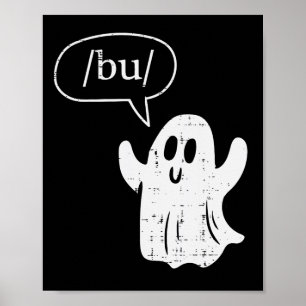 Poster Figurino da Fala de Halloween Ghost Bu Boo