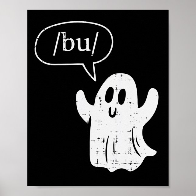 Poster Figurino da Fala de Halloween Ghost Bu Boo (Frente)