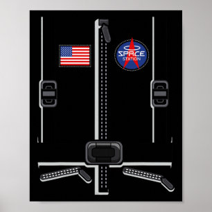 Poster Figurino de astronauta para crianças homens, roupa