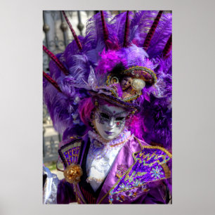 Poster Figurino de Carnaval, Veneza