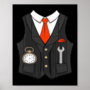 Poster Figurino De Condutor De Comboios De Halloween Para