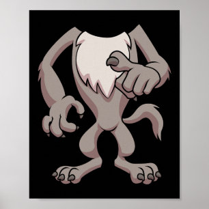 Poster Figurino De Lobo Para O Halloween Werewolf Animal
