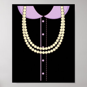 Poster Figurino De Velhota 100 Dias De Pearls De Escola V