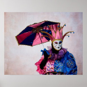 Póster Figurino do Carnaval de Jester, Veneza