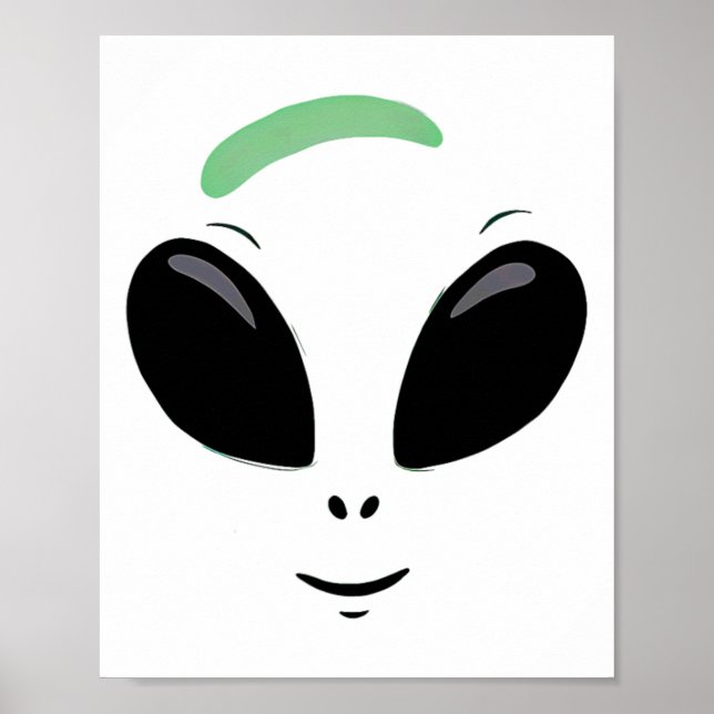 Poster Figurino do Dia das Bruxas na Alienígena Verde (Frente)