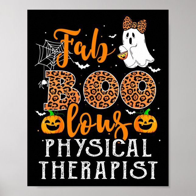 Poster Figurino Do Halloween Leopard Para Terapista Físic (Frente)