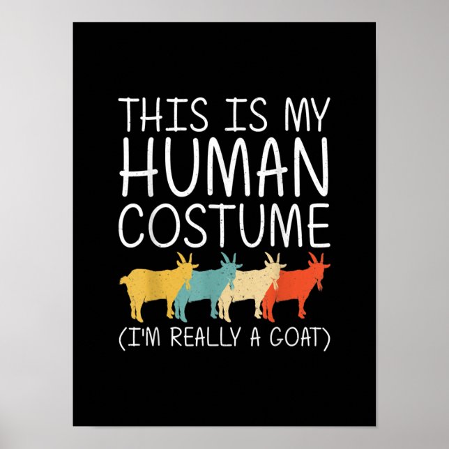 Poster Figurino Humano de Goat Halloween (Frente)
