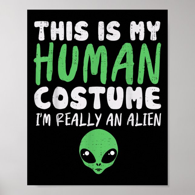 Poster Figurino Humano Saboroso Eu sou Alienígena Extrate (Frente)
