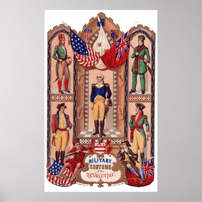 Póster Figurino Militar da Guerra Revolucionária de 1855 (Frente)