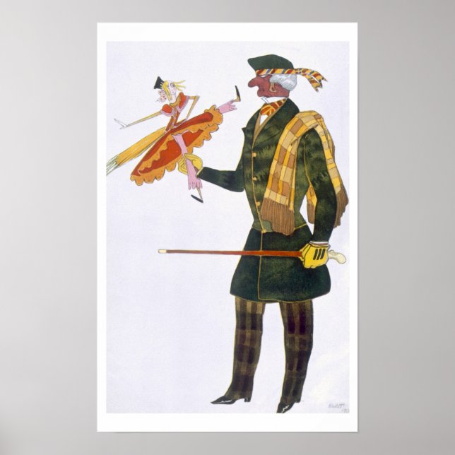 Póster Figurino para o inglês, de La Boutique Fanta (Frente)