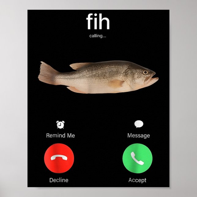Poster Fih Calling Remind Me Message Decline Accept Phone (Frente)