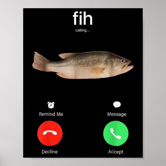 Poster Fih Calling Remind Me Message Decline Accept Phone (Frente)