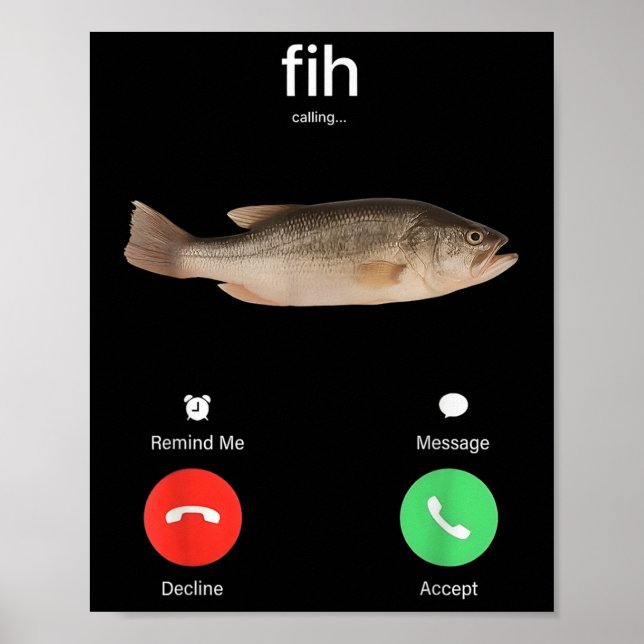 Poster Fih Chamando Lembrar-me Recusar Mensagem Aceitar T (Frente)