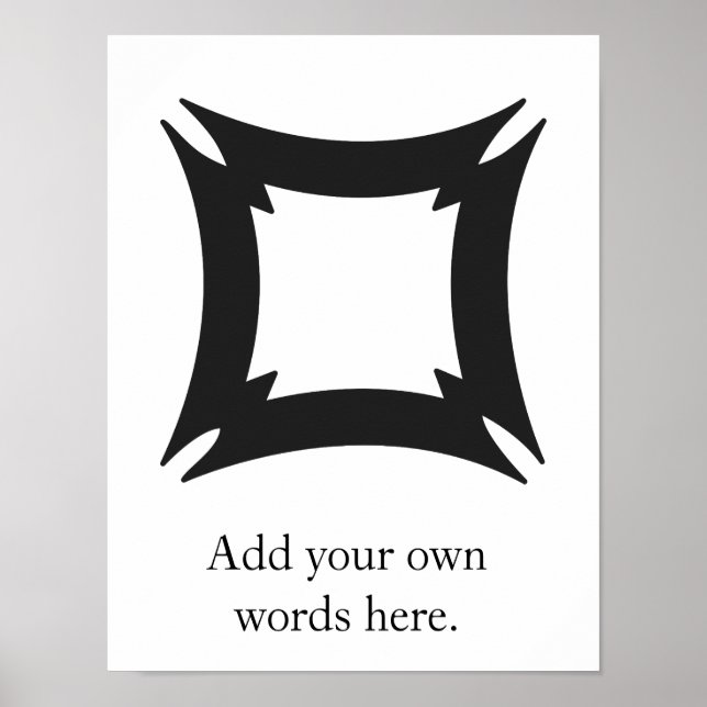 Póster FIHANKRA | Símbolo de Adinkra de Segurança e Prote (Frente)