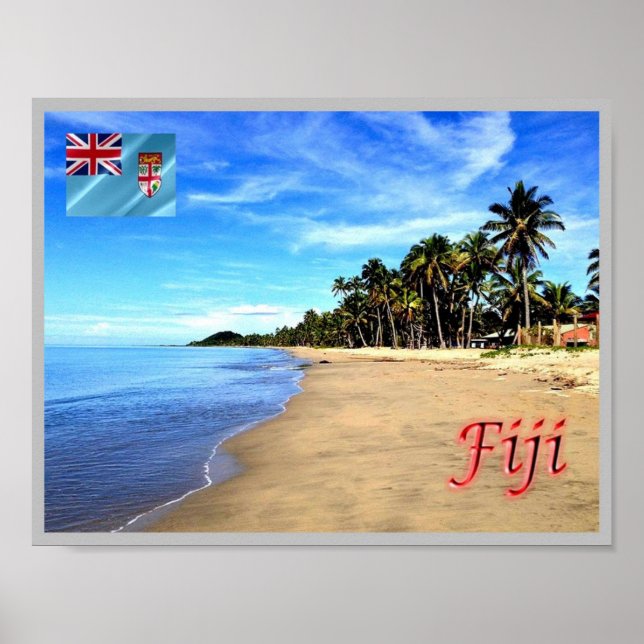 Poster Fiji - Praia - (Frente)