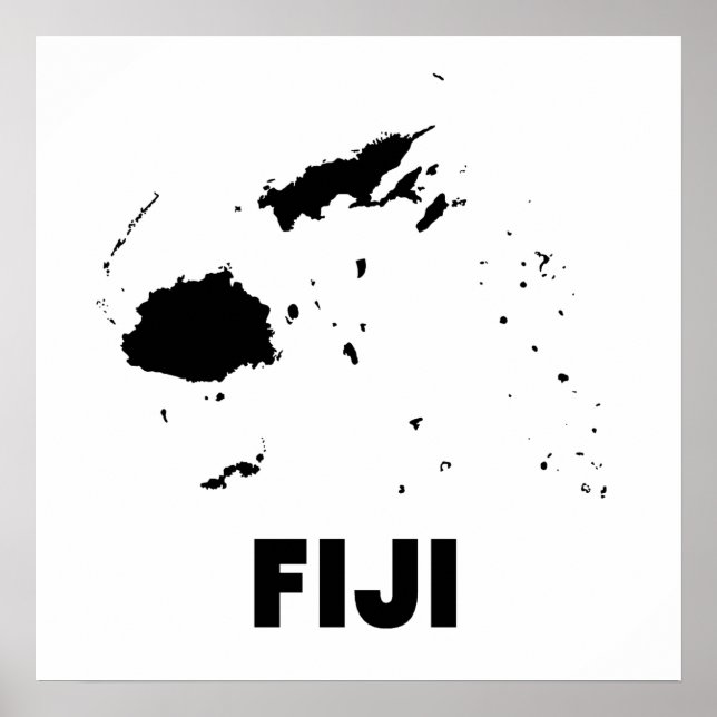 Poster Fiji Silhouette (Frente)