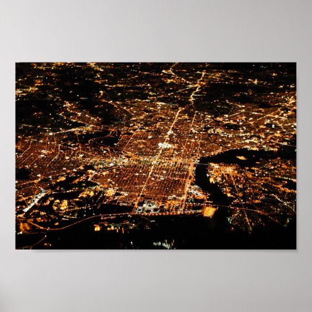 Poster Filadélfia aérea 8x12 (Frente)