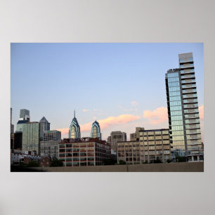 Poster Filadélfia Skyline Sunset Foto