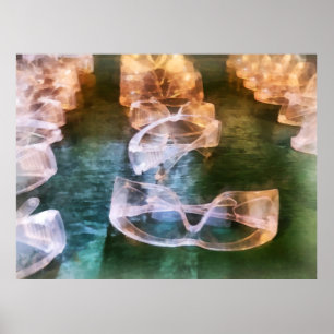 Poster Fileiras de óculos de proteção de segurança