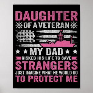 Poster Filha de um veterano Veterano dos EUA Pai Filha Ve