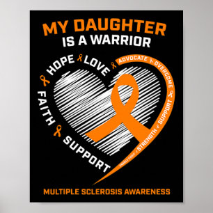 Poster Filha do Guerreiro Veste Laranja Esclerose Múltipl
