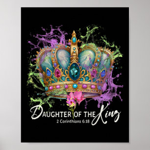 Poster Filha Do Rei Coroa Cristã Princesa Chr