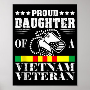 Poster Filha orgulhosa de um veterano do vietnam memorial