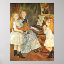 Filhas de Catulle Mendes por Pierre Renoir