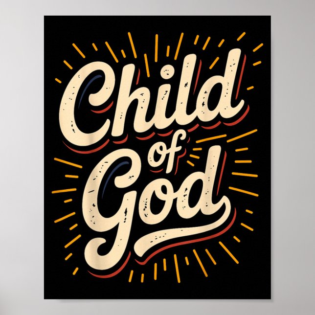 Poster Filho de Deus Fé Cristã (Frente)