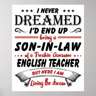 Poster Filho Em Lei De Um Fantástico Professor De Inglês