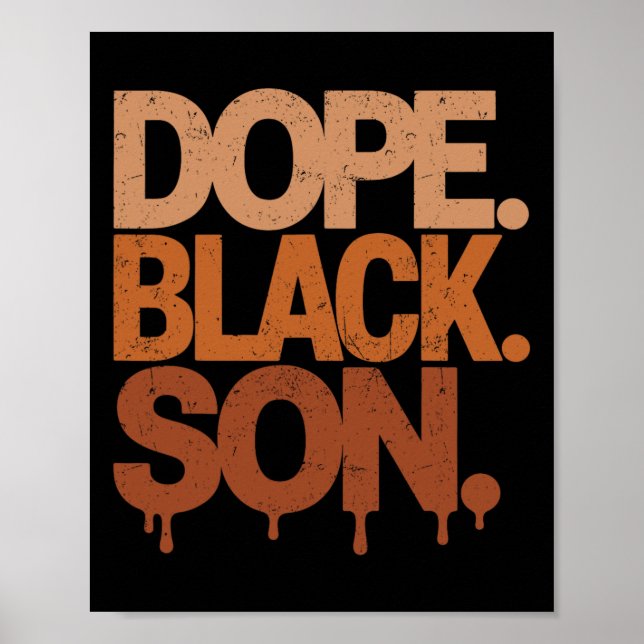 Poster Filho Negro Droga Mês da História Negra Juneteenth (Frente)