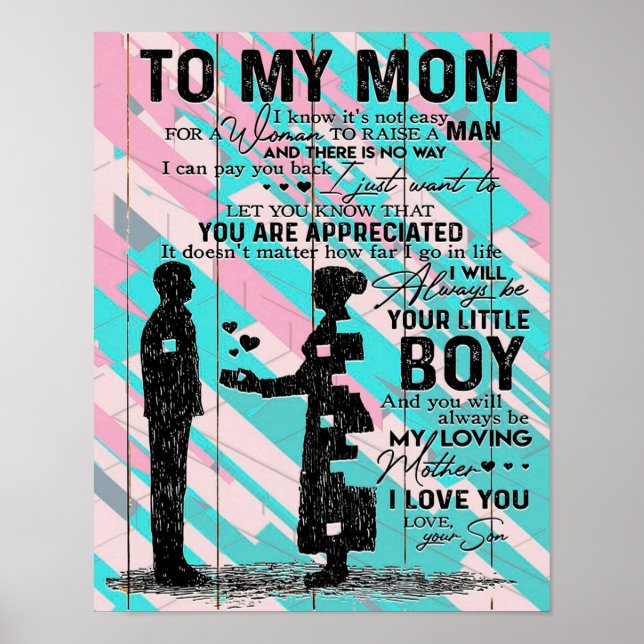 Poster Filho Para A Mãe Presente Para A Mãe, Mamãe Aniver (Frente)
