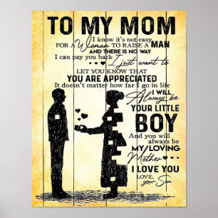 Poster Filho Para A Mãe, Presente Para A Minha Mãe, Dia