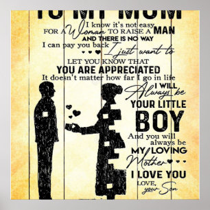 Poster Filho Para A Mãe, Presente Para A Minha Mãe, Dia d