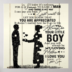 Poster Filho Para minha carta da mãe, presente especial 