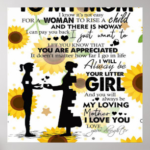 Poster Filho Para Minha Mãe Presente   Letra Mãe Adorá