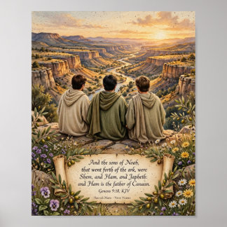 Poster Filhos de Noé Arte de Parede - Sem Cam Jafé - Gêne