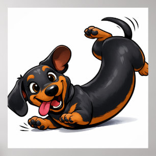Poster Filhote brincalhão de Dachshund