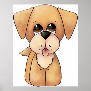 Poster Filhote de Retriever Dourado Cachorro Adorável