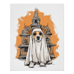 Póster Filhote Fantasma � Fantasia de Cachorro Assustador