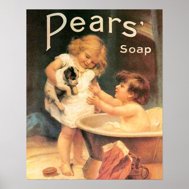 Póster Filhote Tomando Banho (Frente)