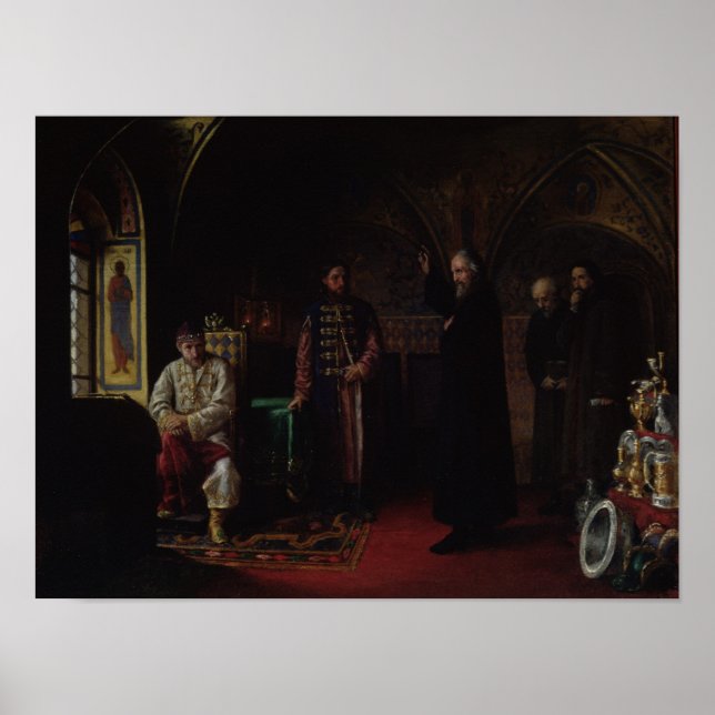 Póster Filipe Metropolitano de Moscou com o czar Ivan (Frente)