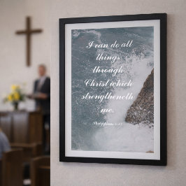 Poster Filipenses 4:13 Versículo da Bíblia Oceano Majesto