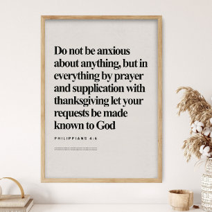 Poster Filipenses 4:6, Versículo da Bíblia, Bíblia Modern