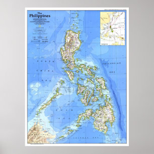Poster Filipinas: 1986 MAPA pormenorizado ...