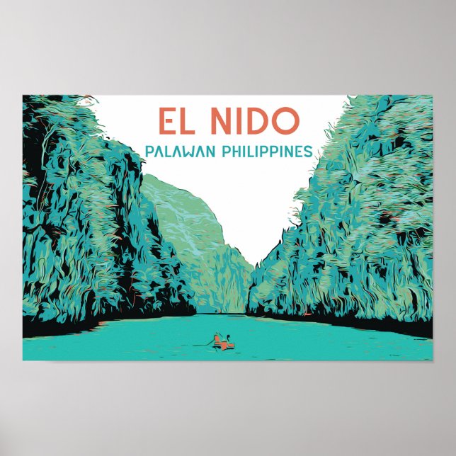 Poster Filipinas, El Nido Palawan maravilha da natureza (Frente)