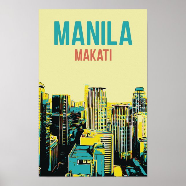 Poster Filipinas, Metro Manila, cidade de Makati (Frente)