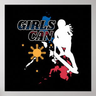 Poster Filipinas - Skateboard Girls Can