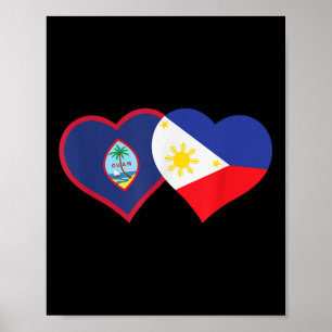 Poster Filipino Guam Heart Pinoy Chamorro Filipinas Gua