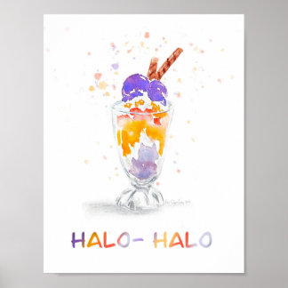 Poster Filipino / Philippine Halo Halo Watercolor Impress